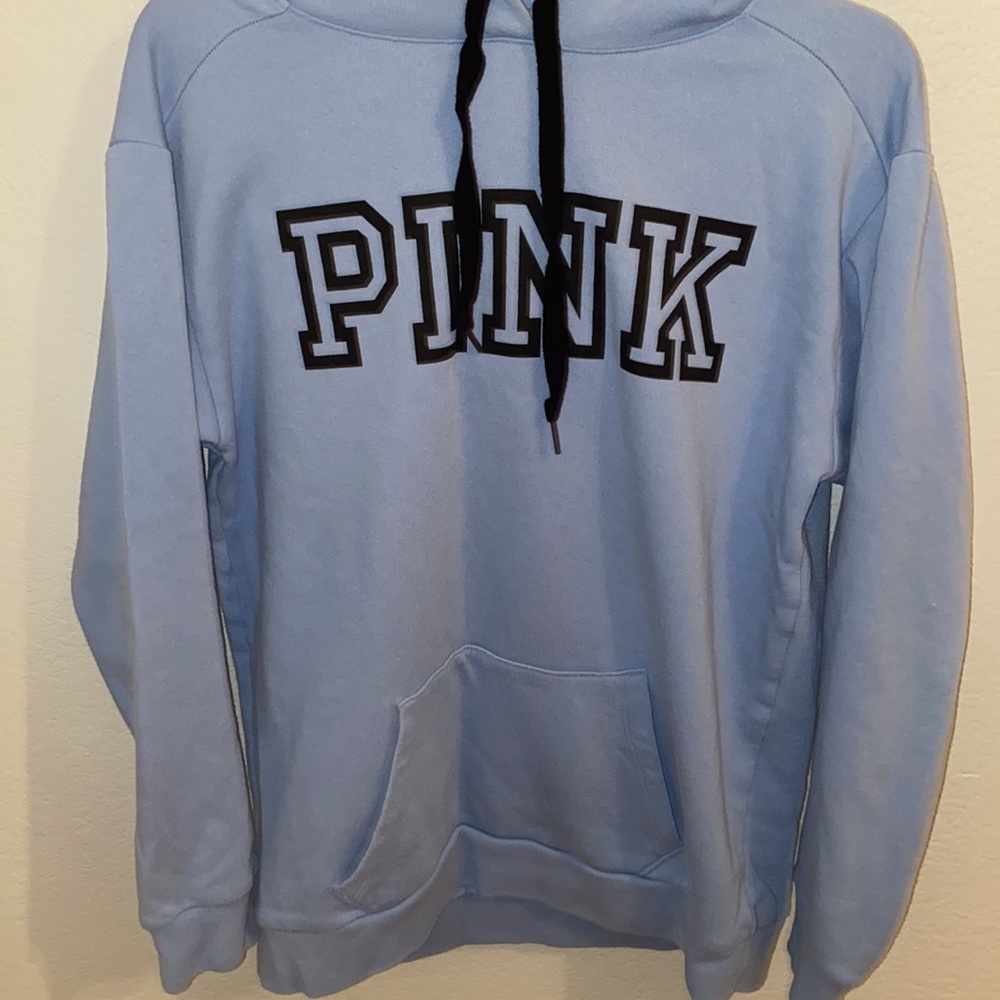 PINK light blue hoodie
